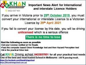 Last date for Overseas Licence Conversion in Victoria